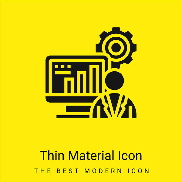 Administrator minimal bright yellow material icon