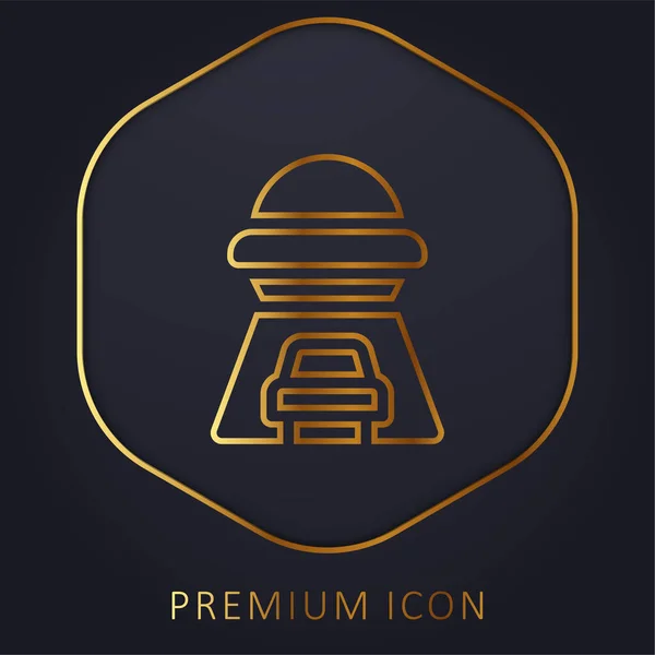 Ontvoering Gouden Lijn Premium Logo Pictogram — Stockvector