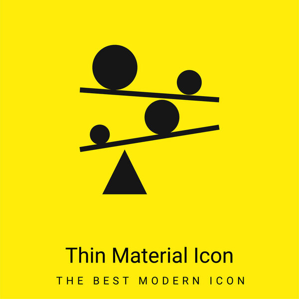Balance minimal bright yellow material icon