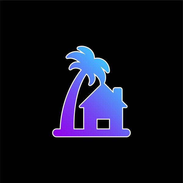 Значок синего градиента Beach House