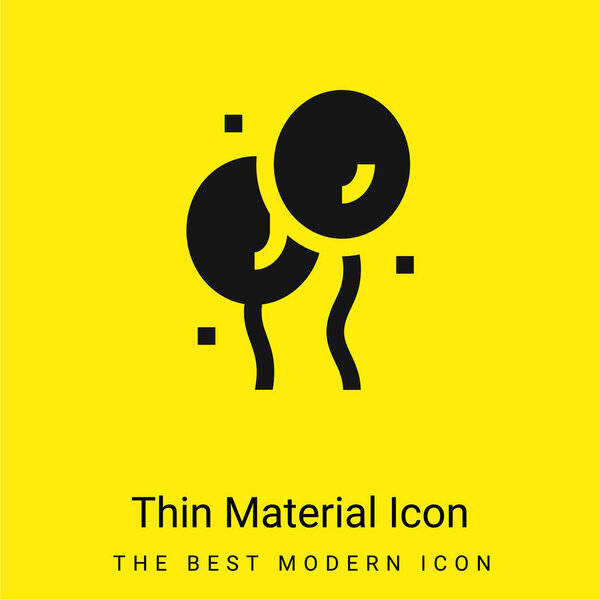 Воздушные шары минимальный ярко-желтый материал значок