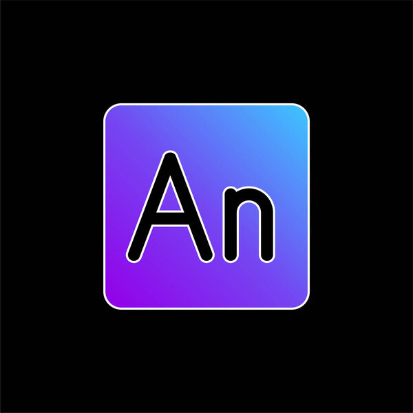 Animate blue gradient vector icon