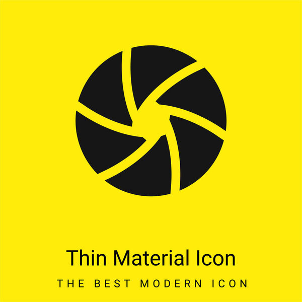 Aperture minimal bright yellow material icon