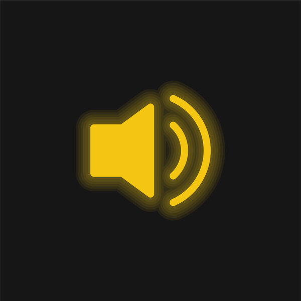 Аудио-жёлтый светящийся значок