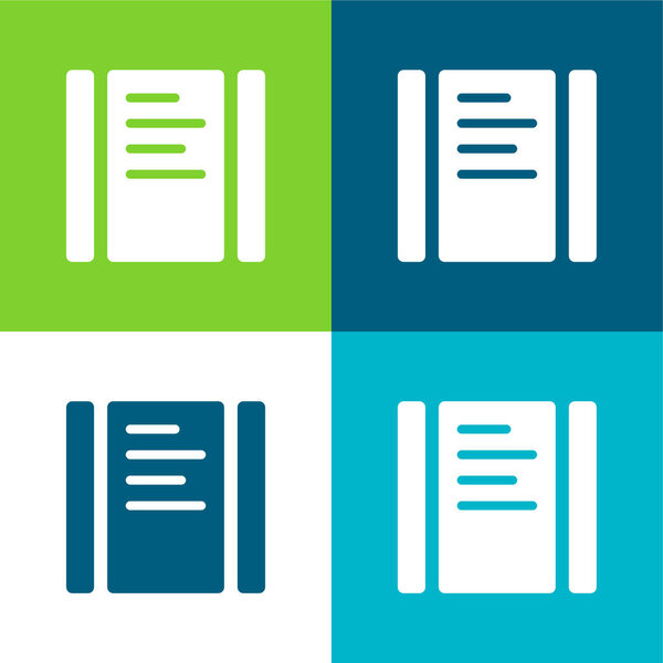 Черно-белая полоса для вращения плоского четырехцветного минимального набора значков