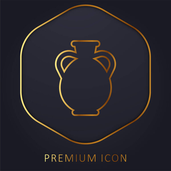 Амфора золотая линия премиум логотип или значок