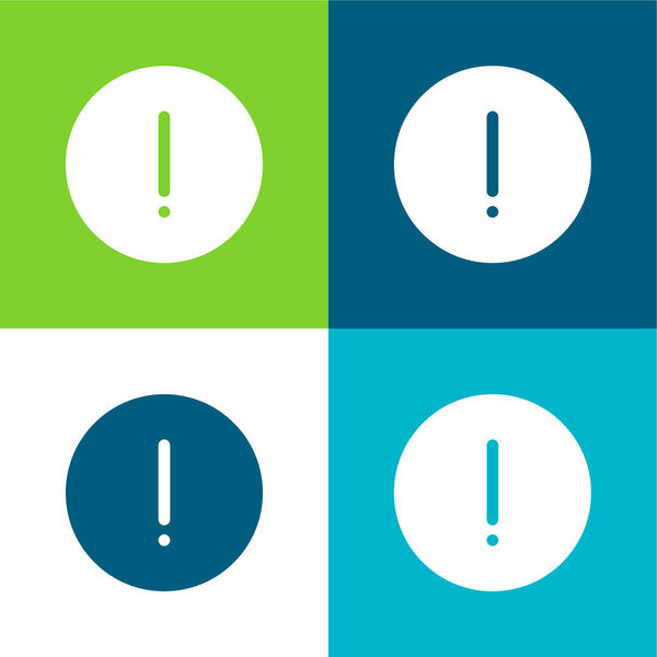 Advise Flat four color minimal icon set