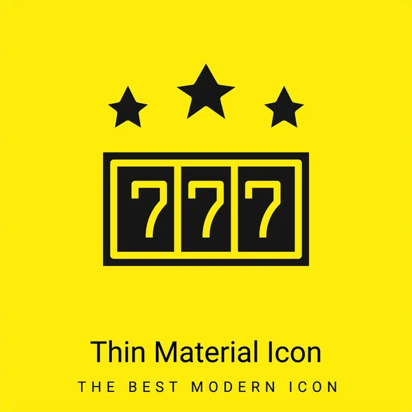 stock vector 777 minimal bright yellow material icon