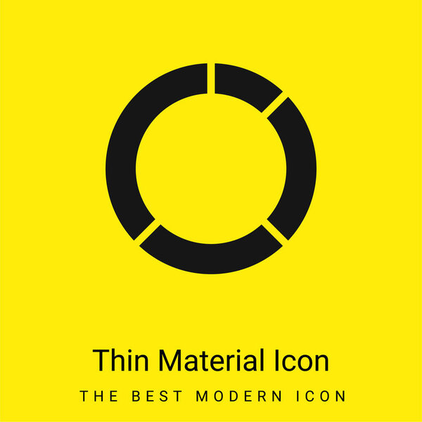 Аналитика минимальный ярко-желтый значок материала