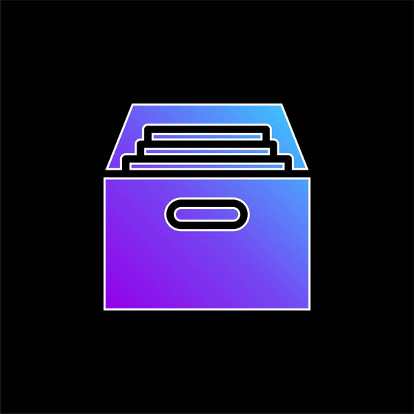Archive blue gradient vector icon