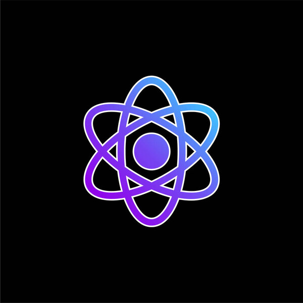 Atom blue gradient vector icon