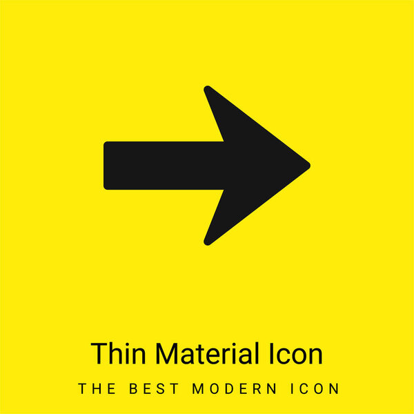 Arrow Pointing To Right minimal bright yellow material icon