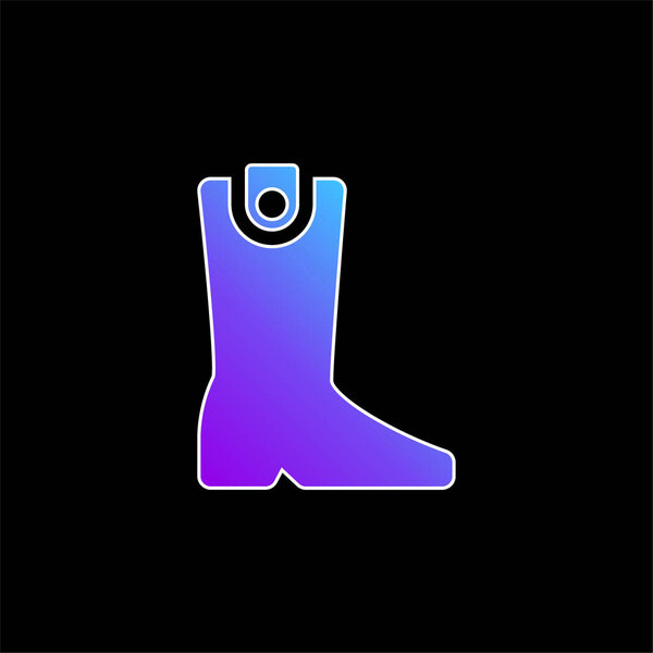 Boot blue gradient vector icon