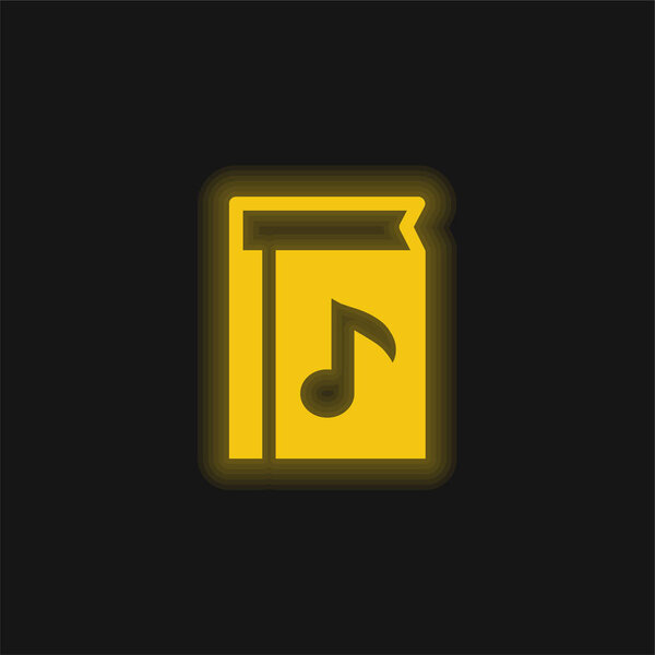 Желтая сияющая неоновая икона