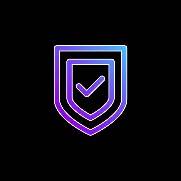 Значок антивирусного синего градиента