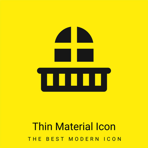 Balcony minimal bright yellow material icon