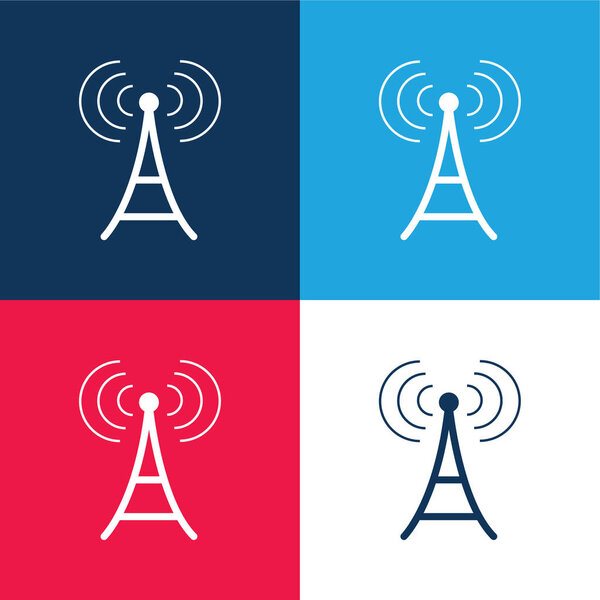Антенны синего и красного цветов минимальный набор значков