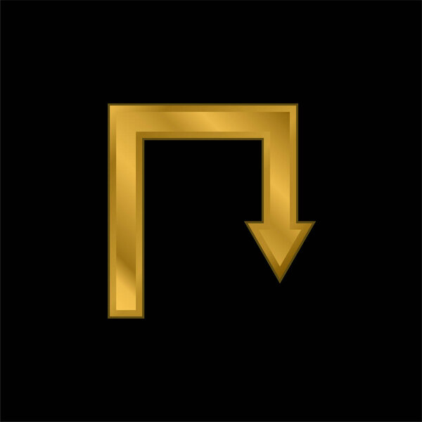 Углы стрел символизируют позолоченную иконку или вектор логотипа