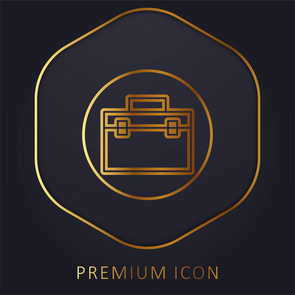 Короткий золотой линии премиум логотип или значок