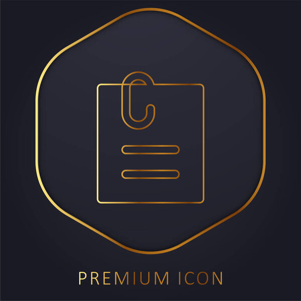 Attached File golden line premium logo or icon