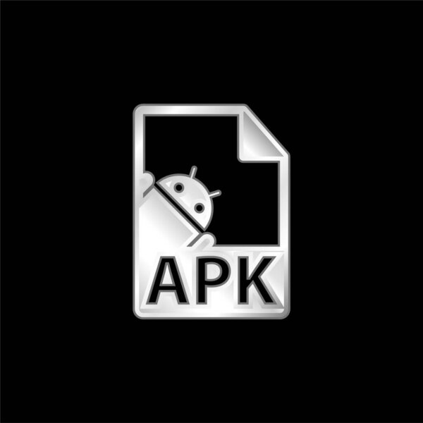 APK File Format silver plated metallic icon