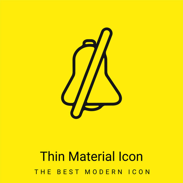 Bell With A Slash minimal bright yellow material icon
