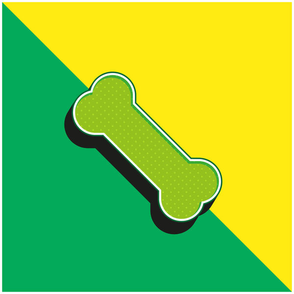 Bone Green and yellow modern 3d vector icon logo