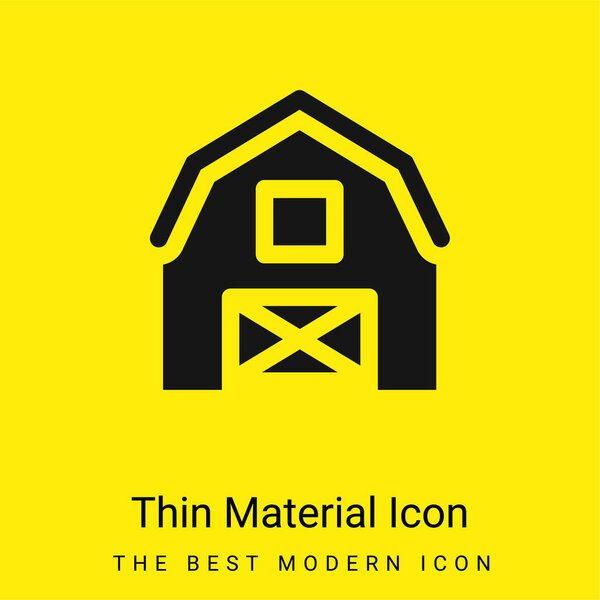 Barn minimal bright yellow material icon