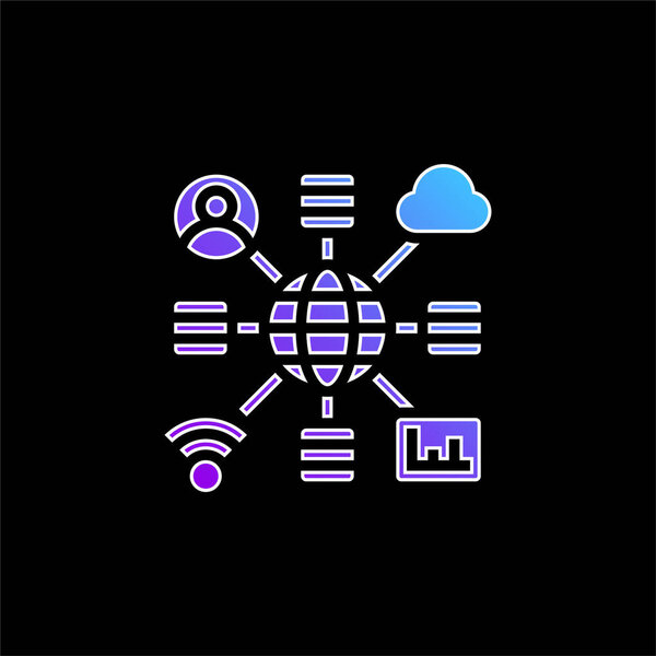 Значок большого синего градиента