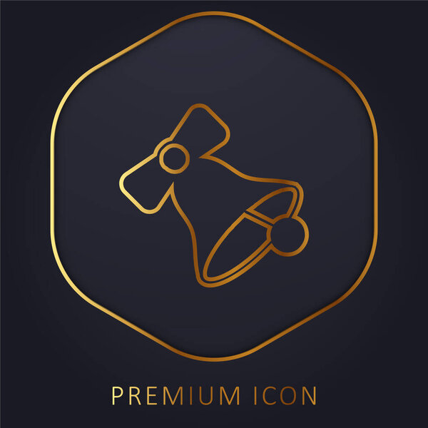Bell golden line premium logo or icon