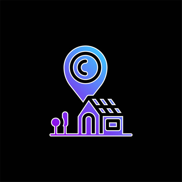 Address blue gradient vector icon