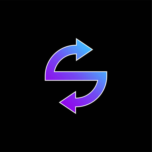 Arrows blue gradient vector icon