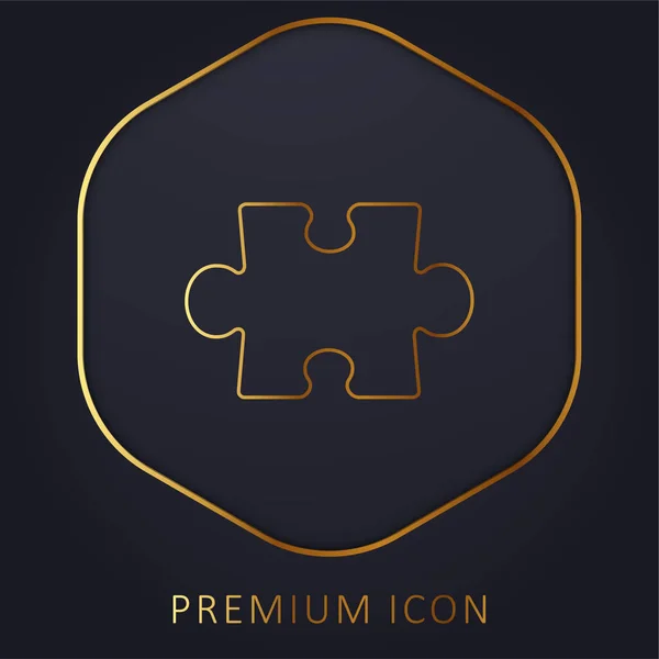 Addon Gouden Lijn Premium Logo Pictogram — Stockvector