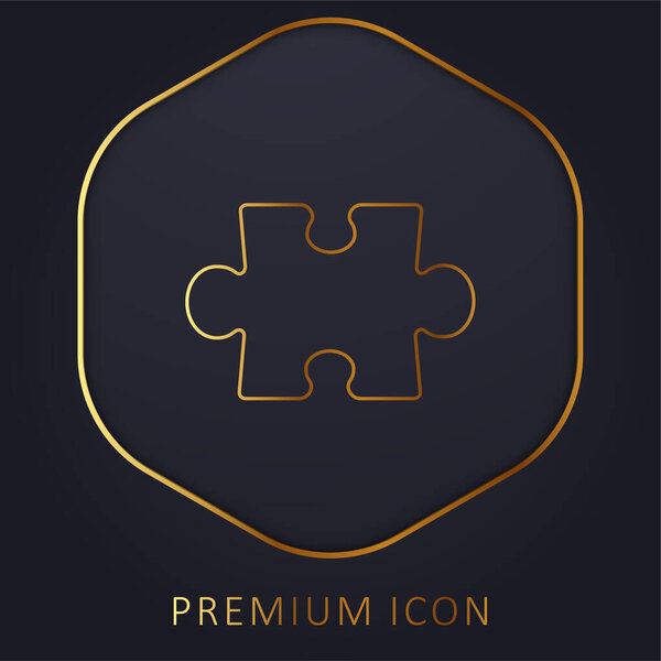 Addon golden line premium logo or icon