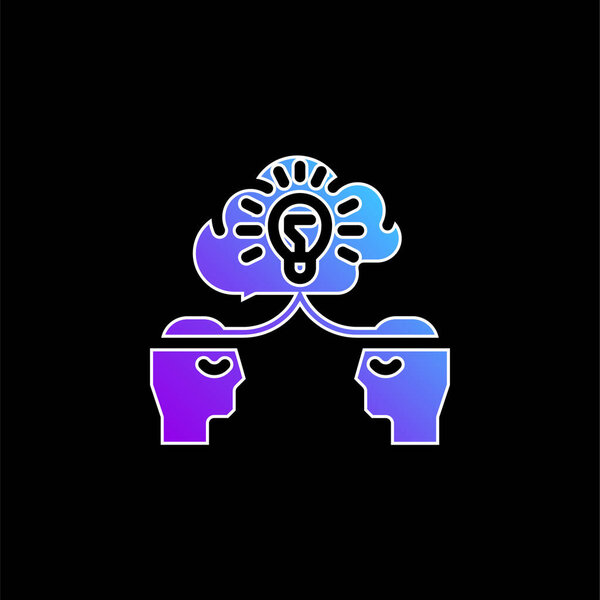 Brainstorm blue gradient vector icon