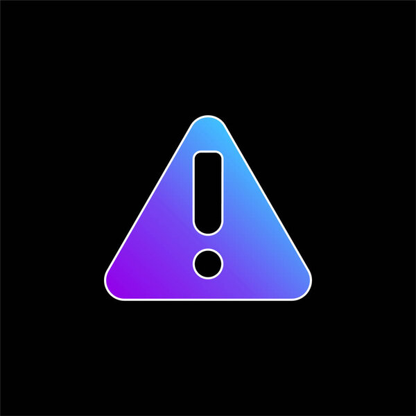 Attention blue gradient vector icon