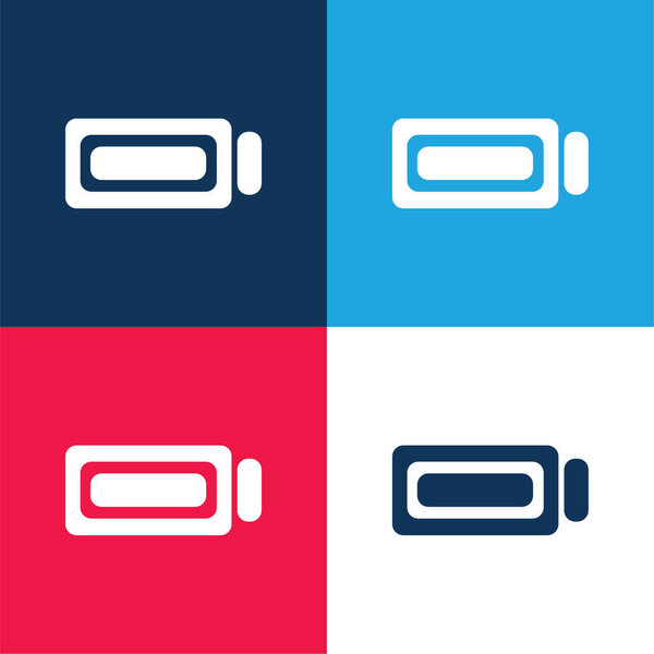 Батарея Full Charge синий и красный четыре цвета минимальный набор значков