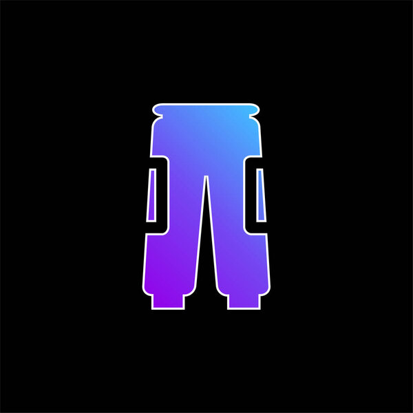 Bag Pants blue gradient vector icon