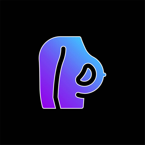 Значок грудного синего градиента