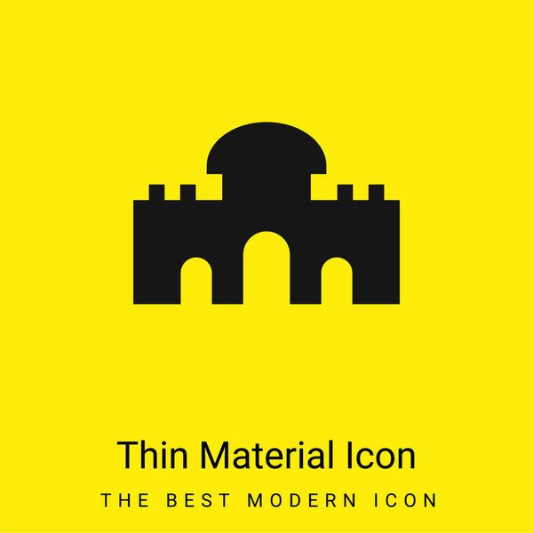 Alcala Gate minimal bright yellow material icon