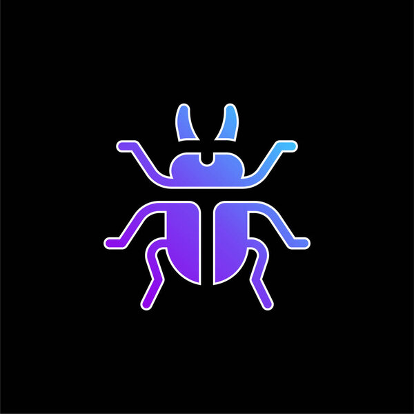 Beetle blue gradient vector icon