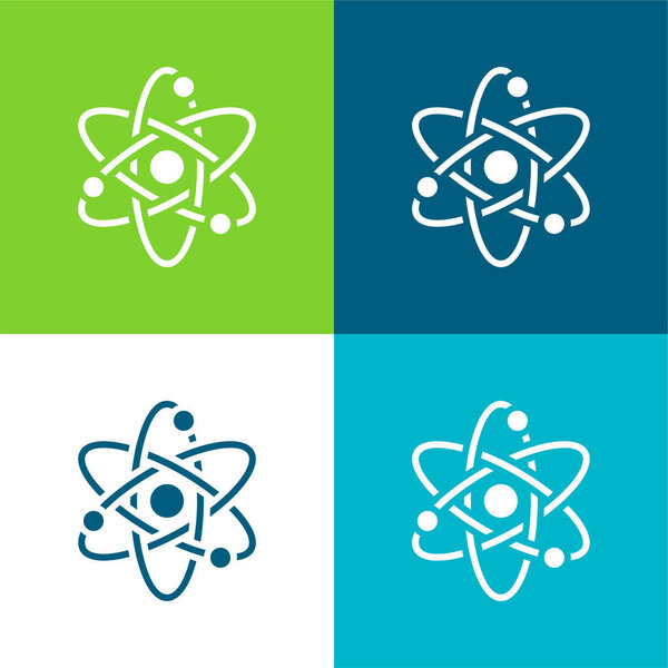 Atom Flat four color minimal icon set