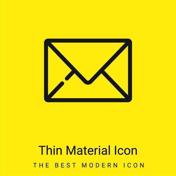 Gran Sobre Mínimo Icono Material Amarillo Brillante — Archivo Imágenes Vectoriales