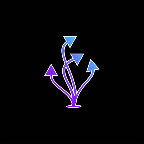 Значок синего градиента группы стрелок