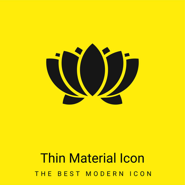 Aquatic Flower minimal bright yellow material icon