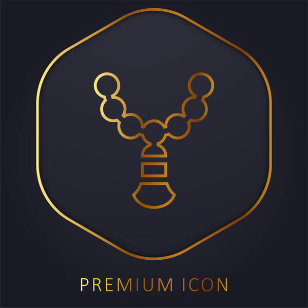 Beads golden line premium logo or icon