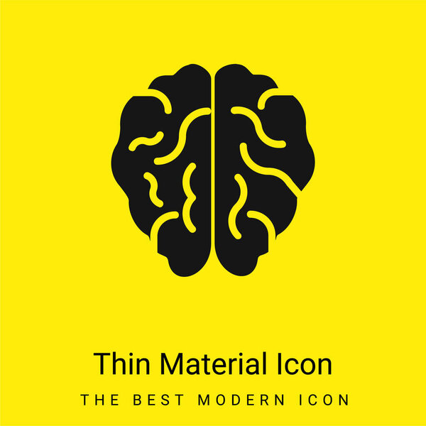 Brain minimal bright yellow material icon