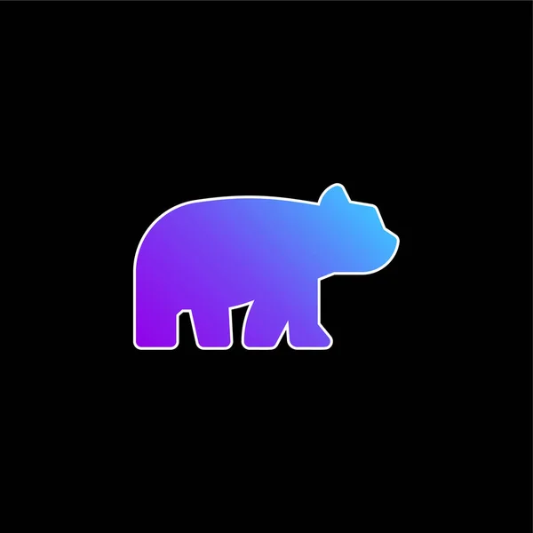 Bear Blue Gradient Vector Icon Stock Illustration