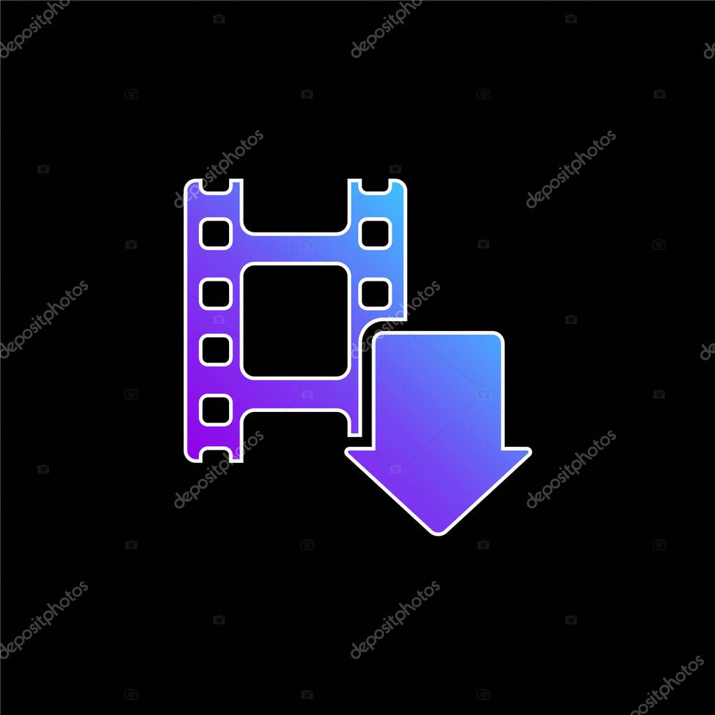 Arrow blue gradient vector icon