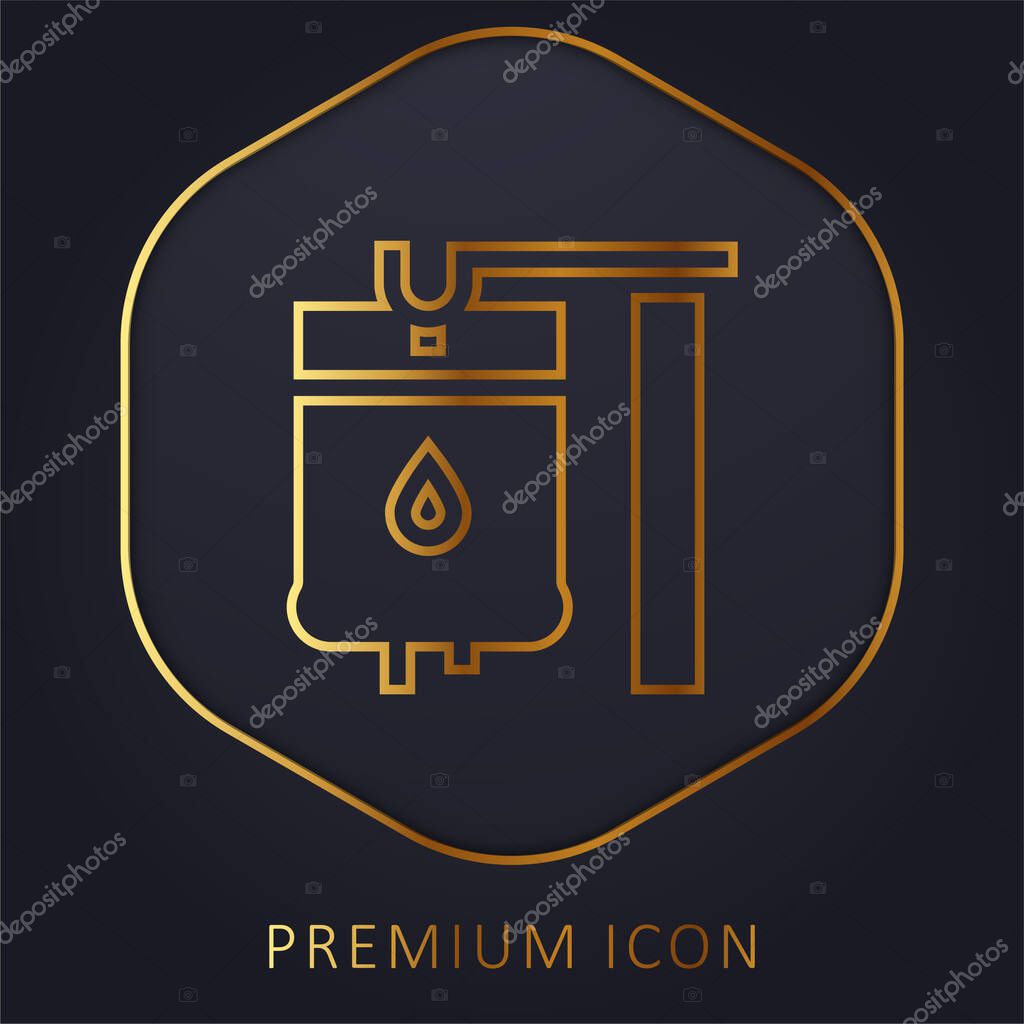 Blood golden line premium logo or icon
